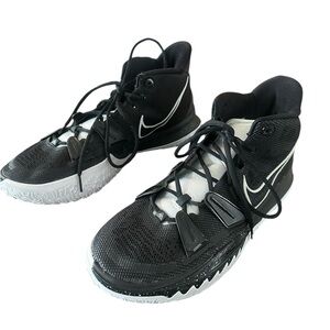 Nike Black and White Kyrie Sneakers with High Ankle Support - used indoor only